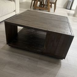 Square Coffee Table With Wheels