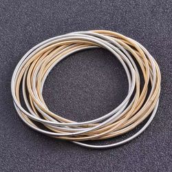 Set of Guitar String J60E Retractable Carbon Steel Wire Spiral Spring Bracelets