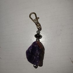 Amethyst Stone Keychain 