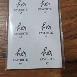 120 piece His favorite & Her favorite stickers