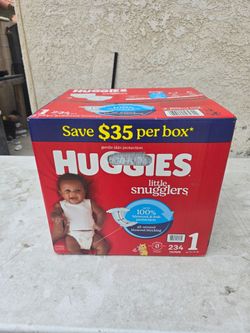 Huggies Little Snugglers Baby Diapers Size 1 (Up to 14 lbs) 234 Counts