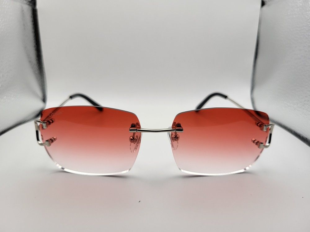 Cartier Glasses Rimless(Red)