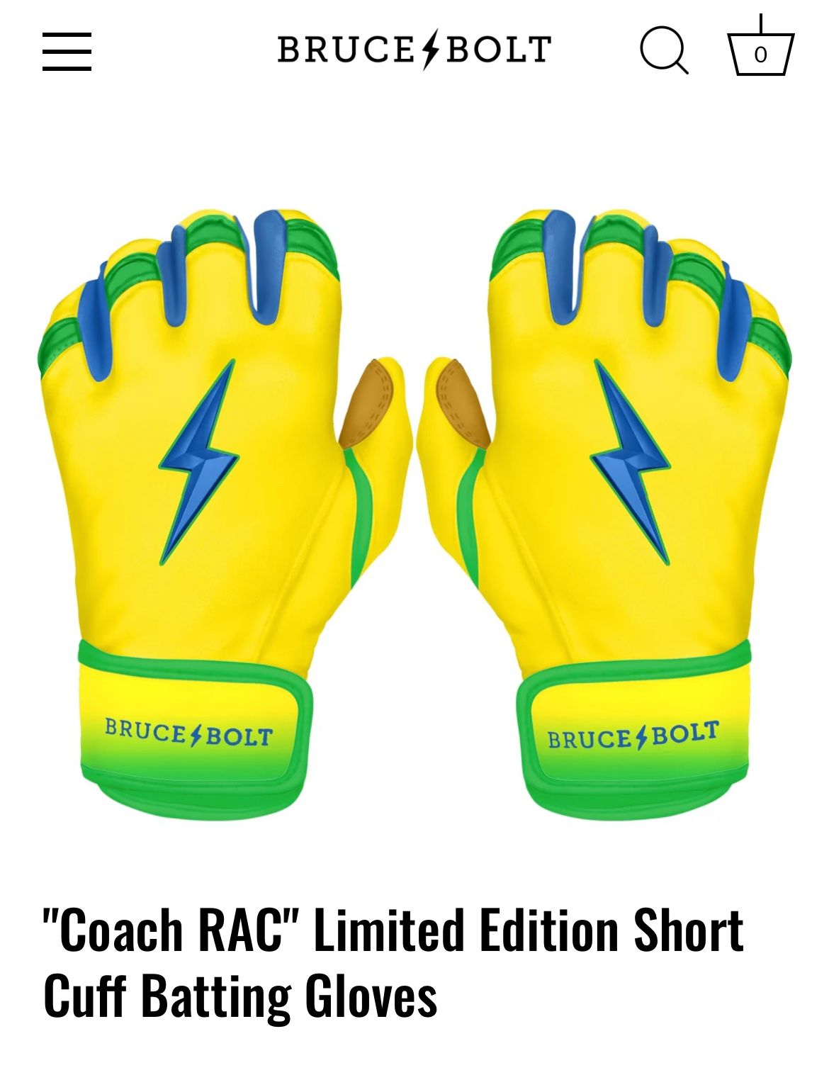 Bruce Bolt Batting Gloves - Coach Rac Edition