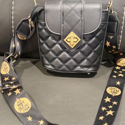 Marc By Jacobs Anna Sui Handbag Shoulder Adjustable Crossbody Bag Black Leather