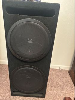 Massive Sub Box With Handles-12 Inch Kicker Comp Rt Pancake Series 48Cwrt122-Very Heavy Box-34x17x14