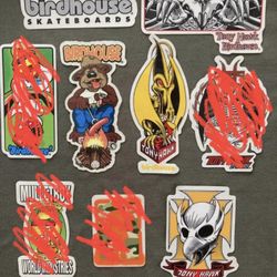 Vintage Birdhouse Skateboard Stickers
