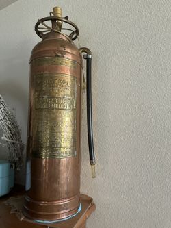 Vintage/Antique Fire Extinguisher Lamp - In Perfect Working Condition