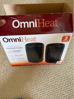 OmniHeat Digital Ceramic Personal Heater, 2-pack