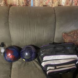 Bowling Balls And Bag