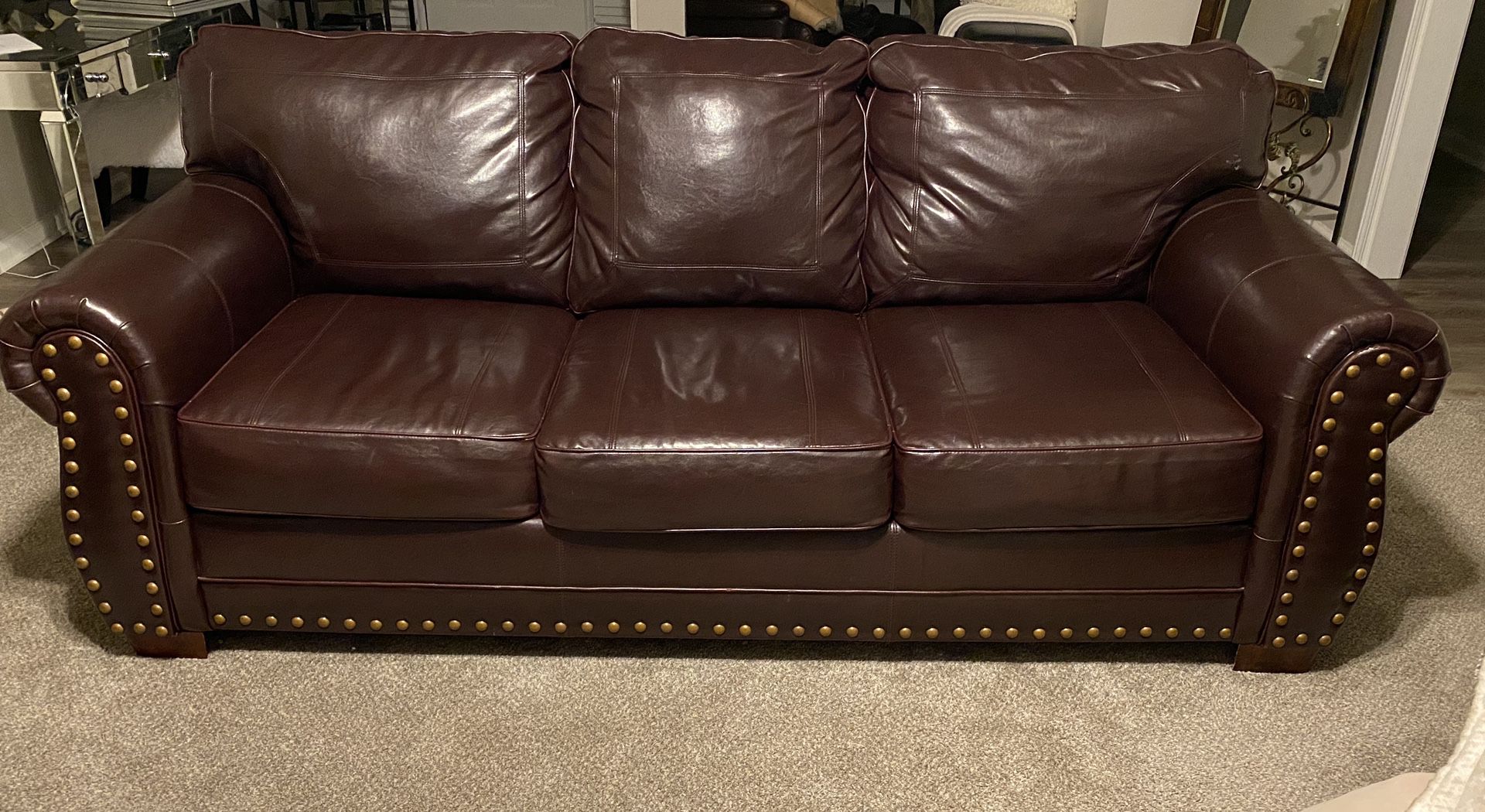 Leather Loveseat and Sofa