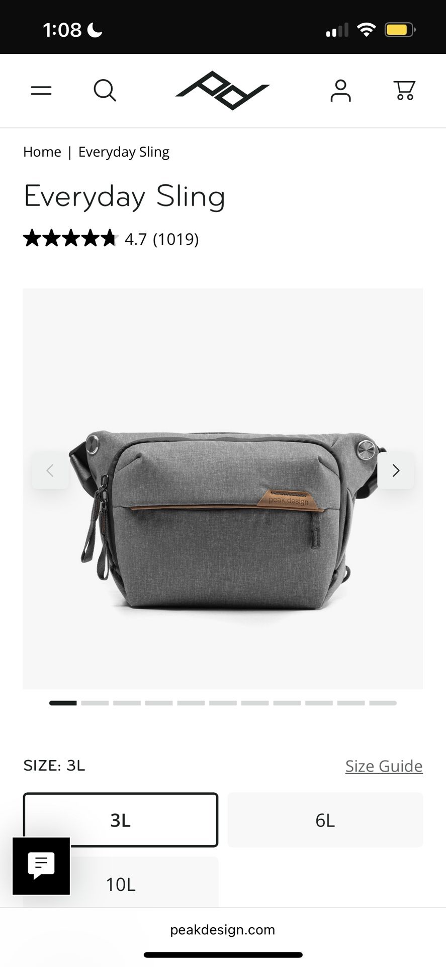 Peak Design Everyday Sling 3L
