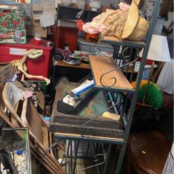 Metal And Wooden Shelf