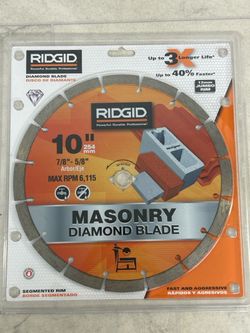 RIDGID 10" Segmented Diamond Masonry Blade (PO1019048)
