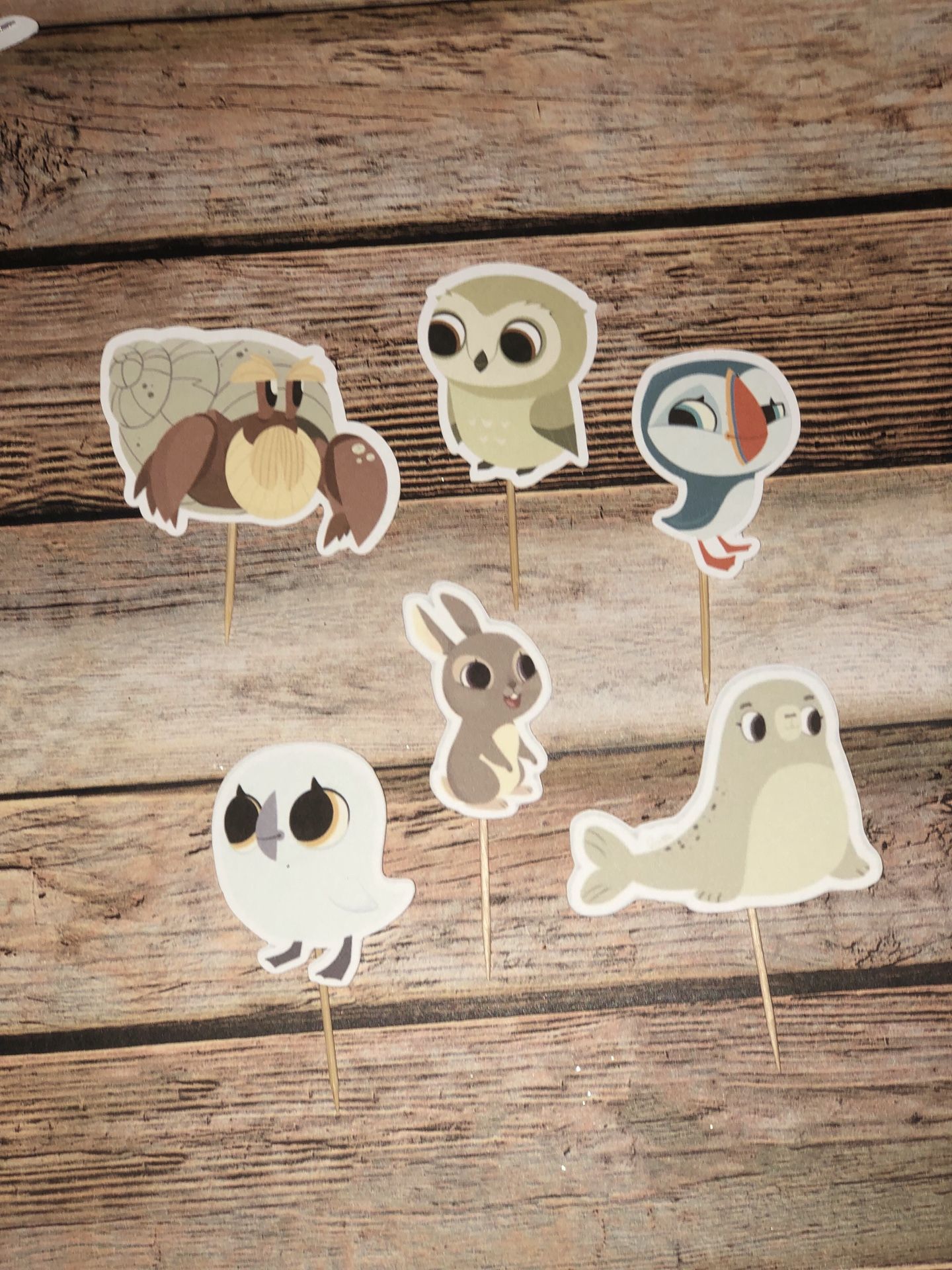 Puffin Rock Cup Cake Toppers
