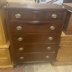 Paine Brown Wood 5-Draw Men’s Bureau Dresser $75 36” x 21 x 52”