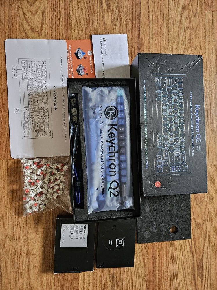 Keychron Q2 Navy Blue With Knob Mech Keyboard