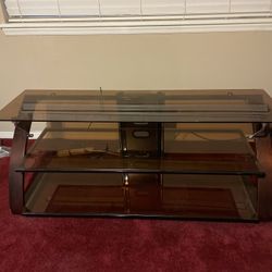 Stand 42”Beautiful solid wood and glass entertainment