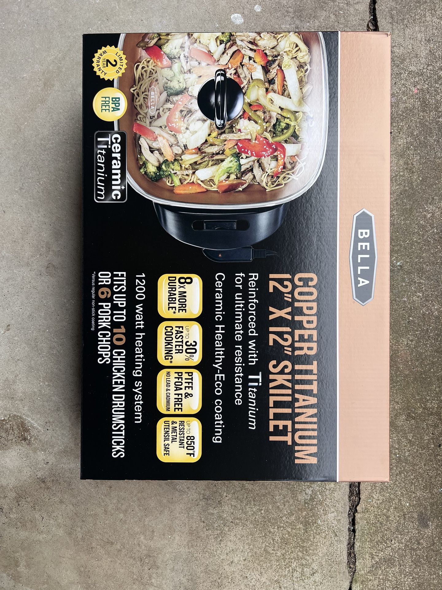 Bella Copper Titanium Skillet