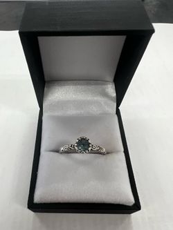 James Avery Cherished Birthstone Ring Gemstone Blue Topaz