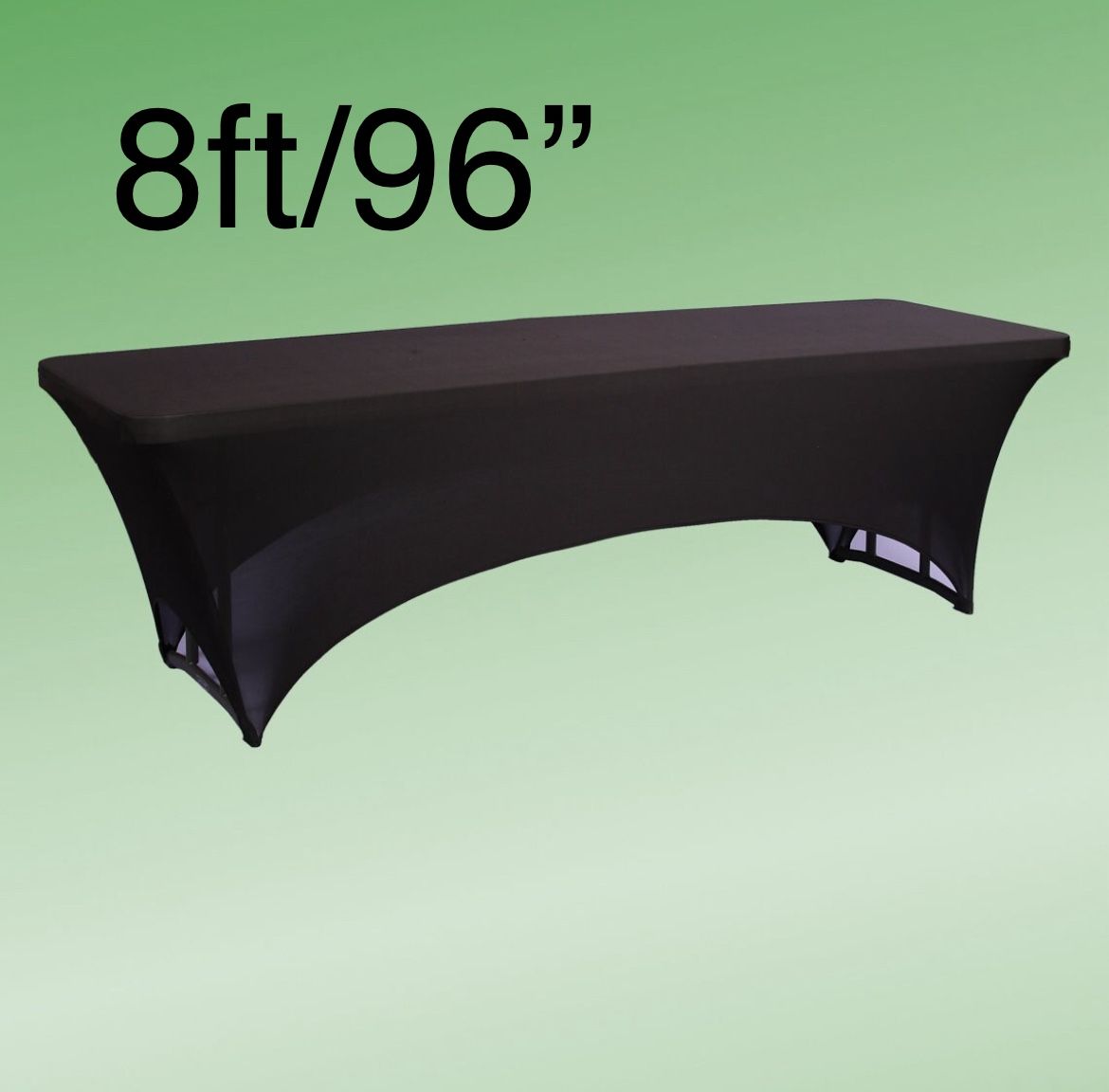 8-Foot Elegant Spandex Table Cover - Fitted Rectangle for Events and Banquets
