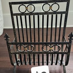 Antique Iron Magazine Holder