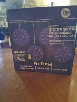 Purple LED Sphere String Lights 200 Count