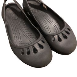 Crocs Thea Womens Slip On Slingback Rubber Shoes Sz 9 Round Toe Great Condition 