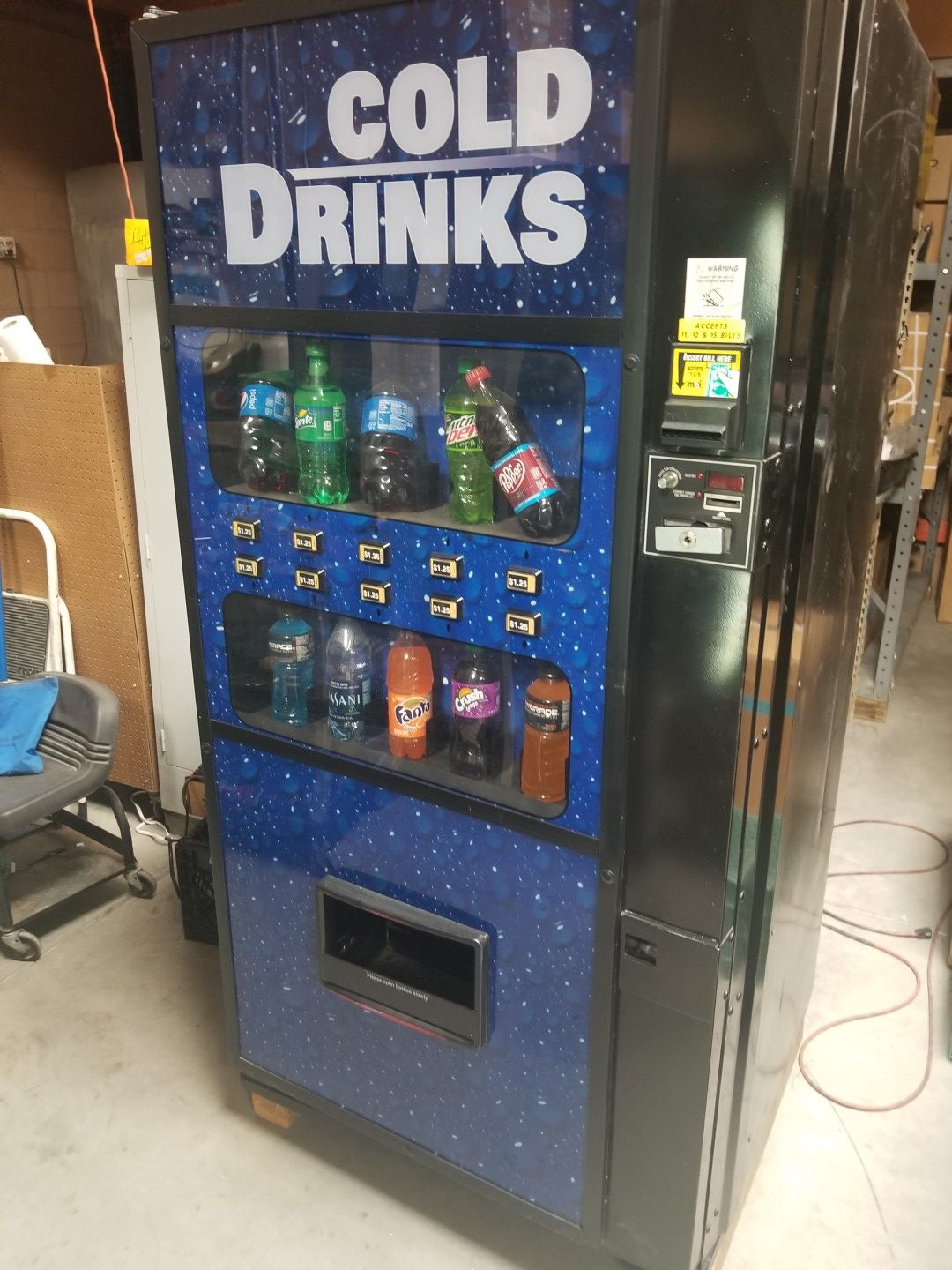 Vending machine repair sodas snacks etc..