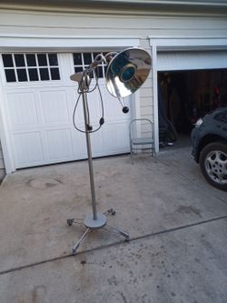 Vintage Medical Exam Light on Rolling Stand