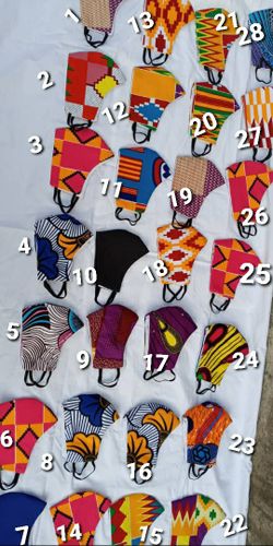 Unisex African print face masks restocked