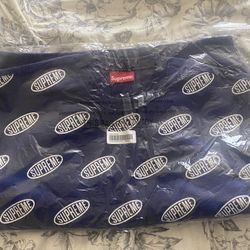 Supreme NY Liner Crewneck Blue Sweater LG