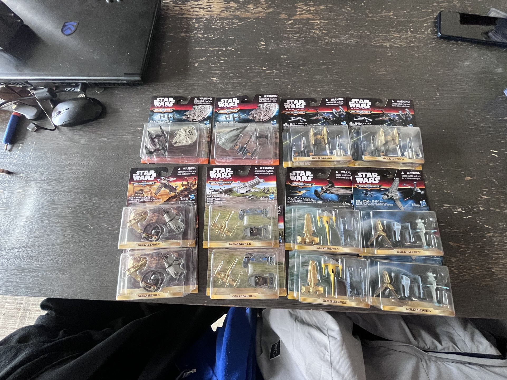 STAR WARS MICROMACHINES - The Force Awakens / Attack Of Clones / Battle Of Naboo GOLD SERIES