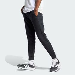Adidas Fleece 3 Stripe Tapered Pants All Black IJ8885 Men’s MEDIUM – NEW