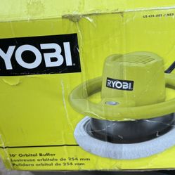 Ryobi 0.75 Amp Corded 10-inch Orbital Buffer (model RB102G).  