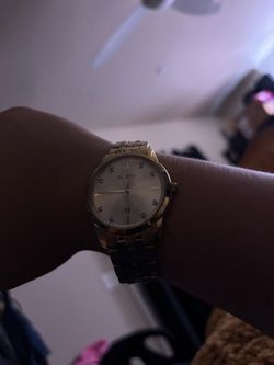 Bulova Gold-Tone Diamond Accent Watch
