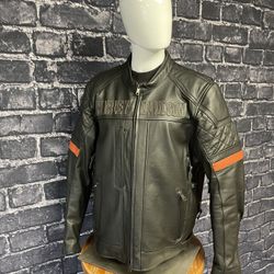 Men's Harley-Davidson Vanocker Waterproof H-D Triple Vent System Leather Jacket XL