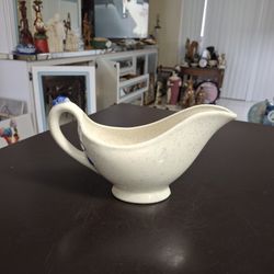 Vintage Mid-century Gravy Separator Or Sauce Pitcher, Studio Pottery In Unique Shape, Maker's Initials On Bottom 9"