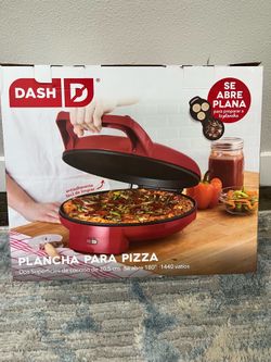 NEW Dash Pizza Griddle – 12" Pizza Maker & Indoor Griddle – Opens Flat – Red