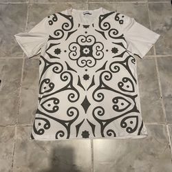 Versace Collection Men’s T-Shirt SZ Large Floral Pattern White