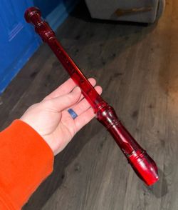 red soprano recorder plastic flute