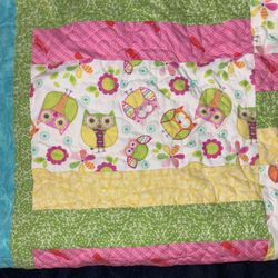 Station Stitchers Girls Owl Theme Quilt For Sale