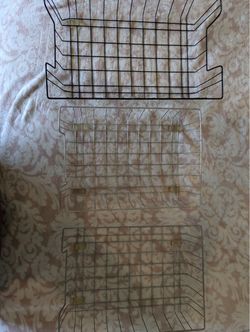 Three Metal Paper Trays