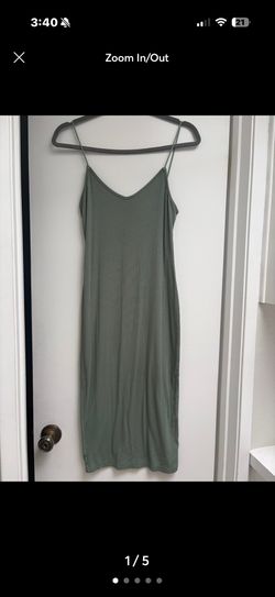 Sage Green Sleeveless Midi Dress
