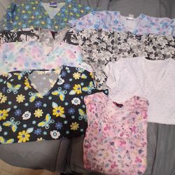 8 SCRUB TOPS