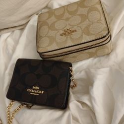 Jewelry Box And Mini Coach Crossbody Wallet 