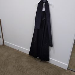 Size 7/8 Black/ White Formal Prom Dress with Scarf