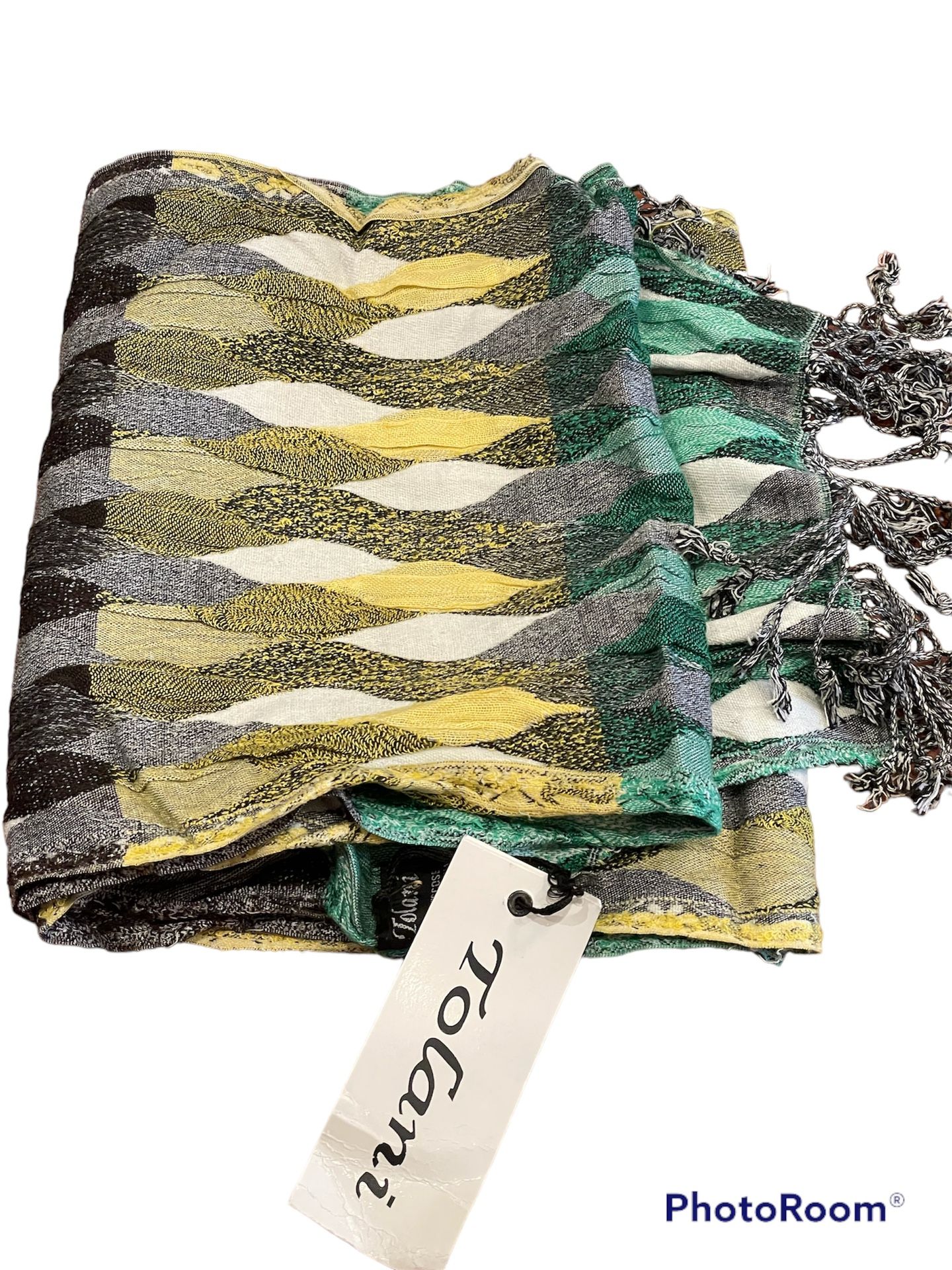 Tolani Scarf Green/Yellow/Black/White