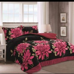 Jumbo King Flannel Borrego 3pc Set Blankets