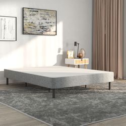 Emerge Gray Queen Upholstered Platform Foundation
