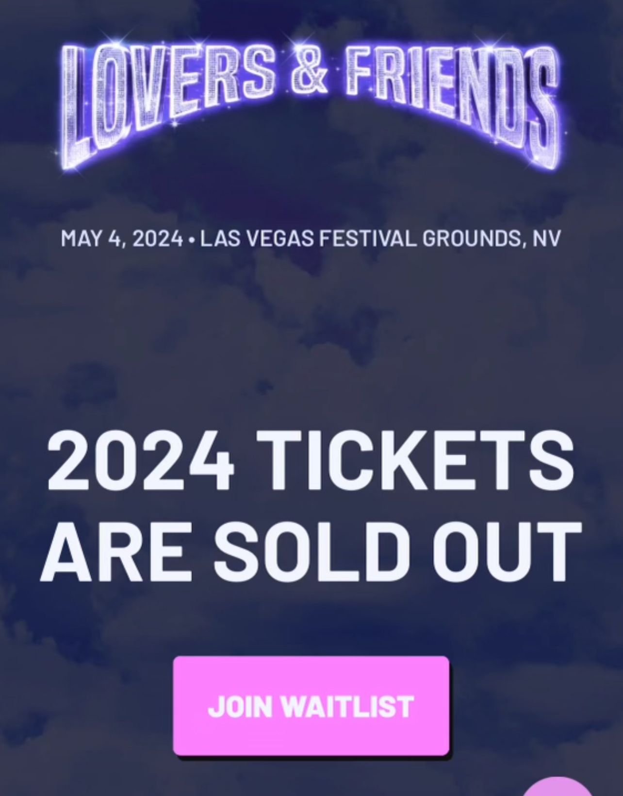 2 Tickets To The Sold Out Lovers And Friends Festival 